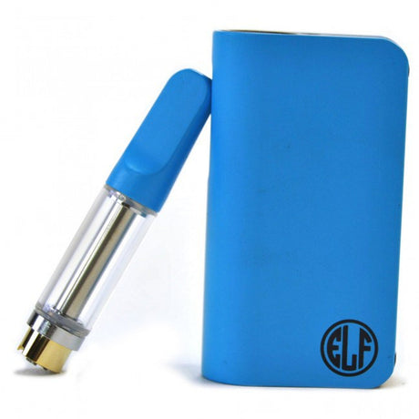 HoneyStick ELF Auto Draw Mod in blue, concealed vape for concentrates, front view