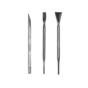 HoneyStick 3-piece Professional Dab Tool Set made of steel, displayed on white background