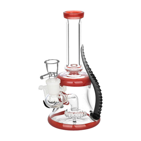 Horned Elephant Water Pipe, 6.5" tall, 14mm Female Joint, Borosilicate Glass, Front View