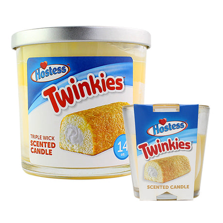 Smoke Out Candles Hostess Twinkies Scented Candle, 14 oz Triple Wick, Front View