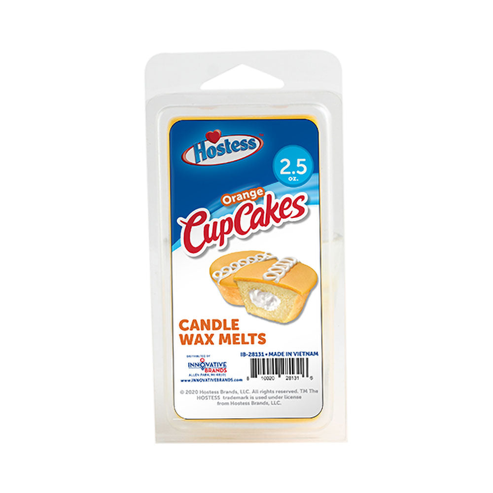 Hostess Orange CupCakes Scented Wax Melt, 2.5oz pack, front view on seamless white background