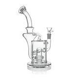 10" Hourglass Recycler Scientific Bong with Crown Perc | Croia Glass