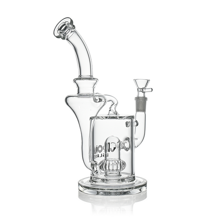 10" Hourglass Recycler Scientific Bong with Crown Perc | Croia Glass