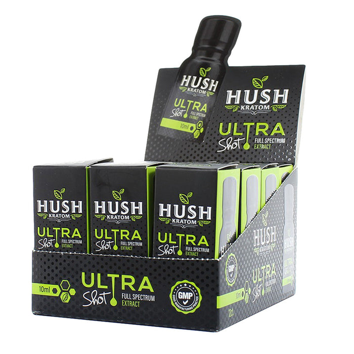 Hush Ultra Lime Kratom Shot | 10ml | 12pc Display