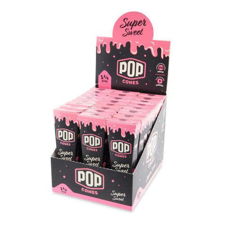Pop Cones 1 ¼ Unbleached Cones - Tropical & Fruit Mix 24ct Display