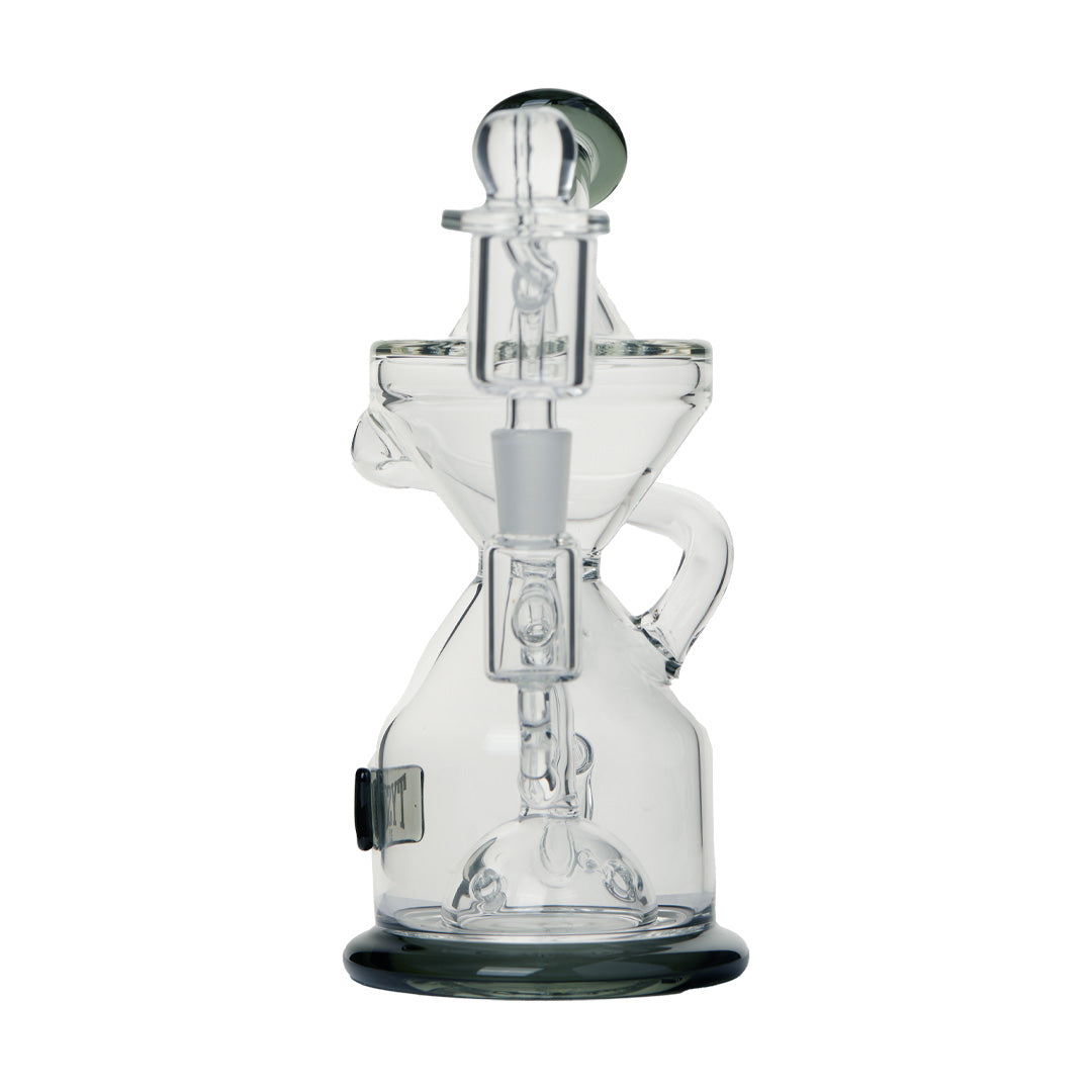 Tyson Knockout Dab Rig with Quartz Bucket - Clear Borosilicate Glass - Front View