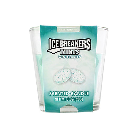 Smoke Out Candles Ice Breakers Wintergreen Scented Candle, 3 oz Soy Wax Blend