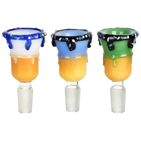 Colorful Ice Cream Glass Herb Slides with Heavy Wall Borosilicate Glass, Front View