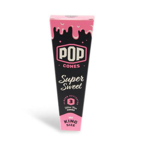 Pop Cones King Size Unbleached 3pk Cones - 24ct Display