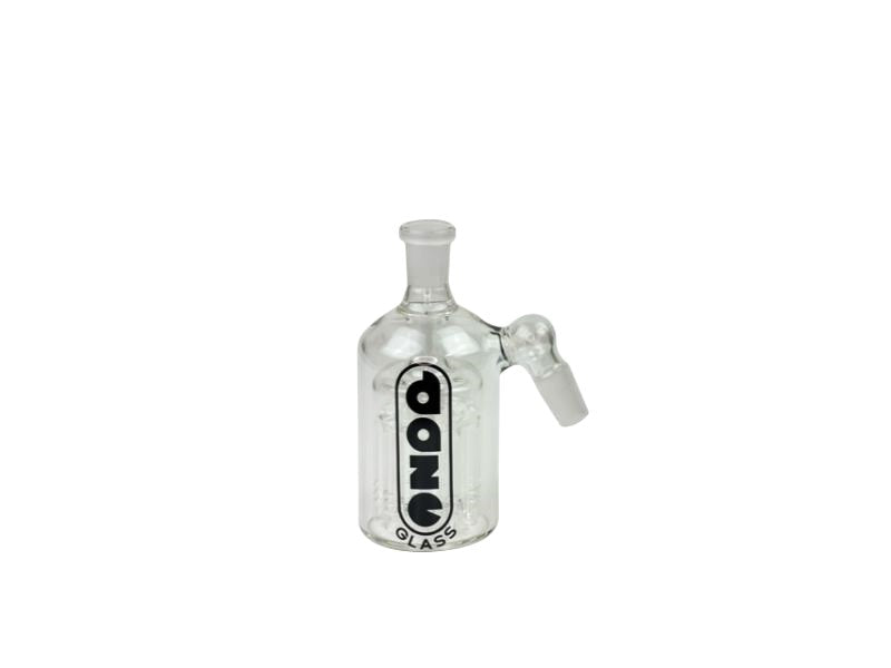 Daze Glass - 14mm Clear Ash Catcher with Tree Perc - Front View on White Background