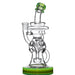 Beta Glass Labs Omega 2.0 Dab Rig with Green Slyme Accents, 90 Degree Joint, Front View