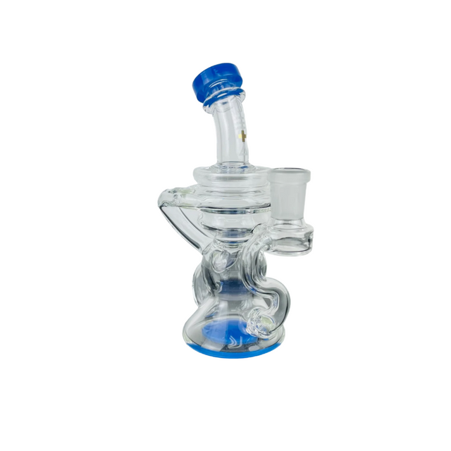 Beta Glass Labs Klein 2.0 Dab Rig in Blue Cheese with Banger Hanger Design - Front View
