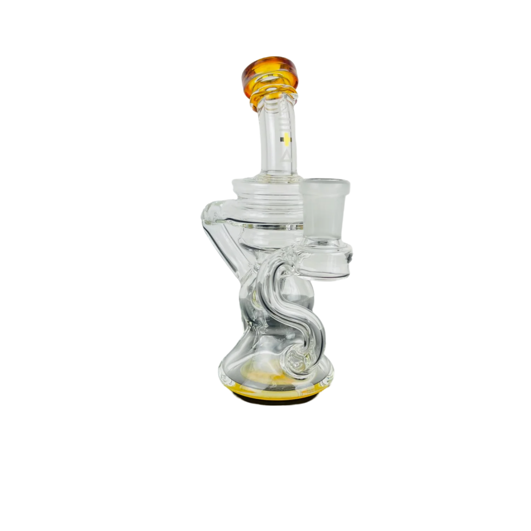 Beta Glass Labs Klein 2.0 Dab Rig in Northstar Yellow, 14mm Female Joint, Borosilicate Glass, Front View