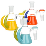 Multicolored In The Wild Dry Ash Catchers, 3.5" height, 14mm joint size, Borosilicate glass, angled view