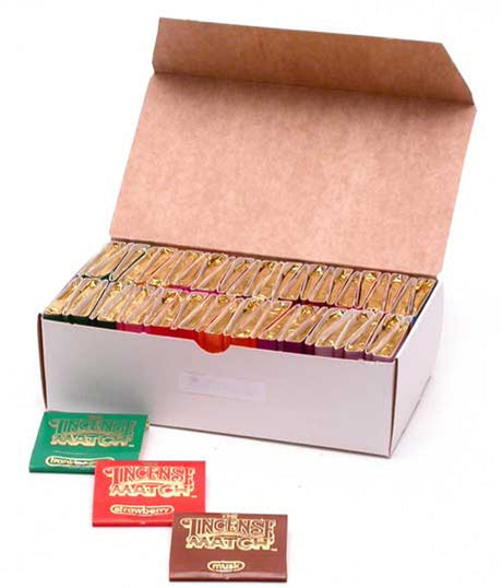R Expo Incense Match Box of 50 displayed open with various scents visible