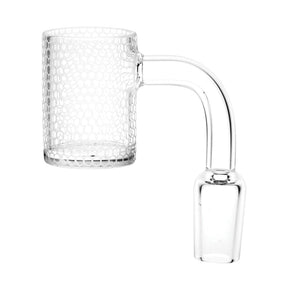 Infinite Honeycomb Etched Quartz Banger with 90 Degree Joint for Dab Rigs, 14mm