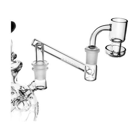PILOT DIARY 14mm Dropdown Reclaim Catcher side view, clear glass, for efficient smoking