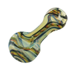 Colorful Inside Out Cane Glass Pipe, 3" Borosilicate, Angled Side View for Dry Herbs
