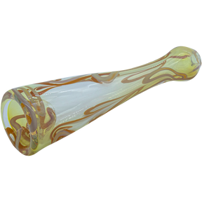 LA Pipes Inside-Out Funnel Chillum in Amber - 4.5" Borosilicate Glass Pipe for Dry Herbs, USA Made