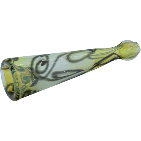 LA Pipes Inside-Out Funnel Chillum for Dry Herbs, Fumed Color Changing, 4.5" Length, Side View