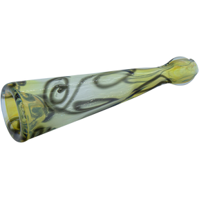 LA Pipes Inside-Out Funnel Chillum for Dry Herbs, Fumed Color Changing, 4.5" Length, Side View