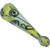 LA Pipes Inside-Out Funnel Chillum Herb Pipe, Fumed Color Changing Design, 4.5" Long