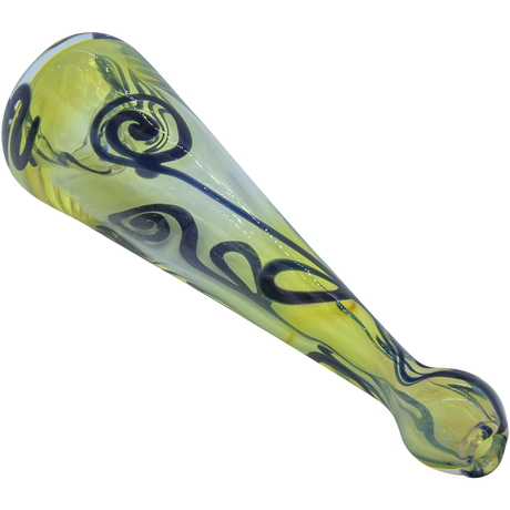 LA Pipes Inside-Out Funnel Chillum Herb Pipe, Fumed Color Changing Design, 4.5" Long