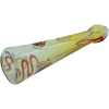 LA Pipes Inside-Out Funnel Chillum Herb Pipe in Fumed Color Changing Design, 4.5" Length, Side View