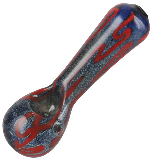 Borosilicate Glass Spoon Pipe with Inside Out Colorful Design - 4.5" Top View