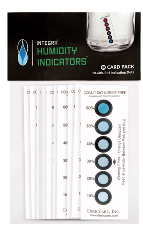 Integra Boost Humidity Indicator Cards, 10-60% Range, Front View, 10 Pack