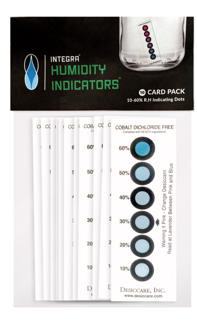 Integra Boost Humidity Indicator Cards, 10-60% Range, Front View, 10 Pack