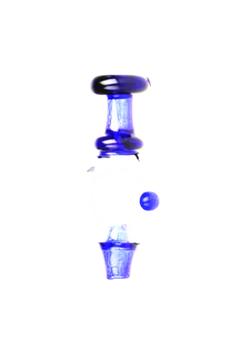 UV Reactive Borosilicate Glass Spinning Ball Carb Cap, 28mm Diameter, Heavy Wall