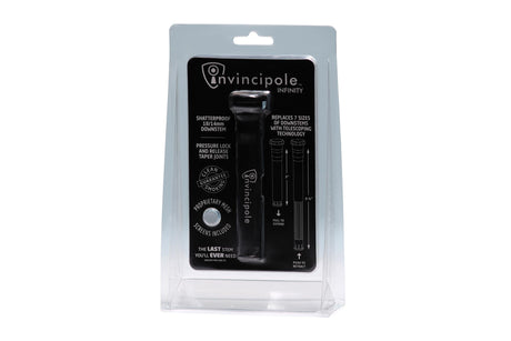 aluminum downstem with free screens, black