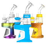 Ispire daab Induction eRig Kit lineup with various colors and designs, front view on white background