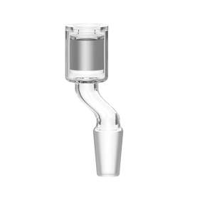 Ispire The Wand Angled Banger in Borosilicate Glass for Dab Rigs - Clear, Front View