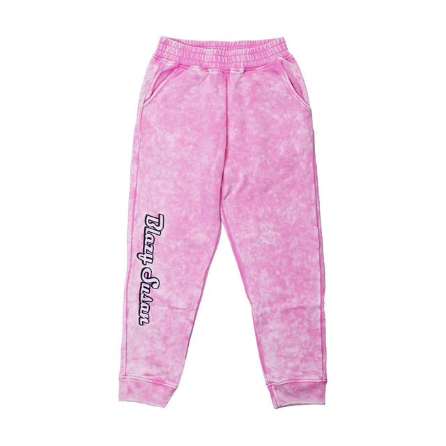 Blazy Susan Pink Sweatpants Large - Comfortable Stoner Apparel Front View