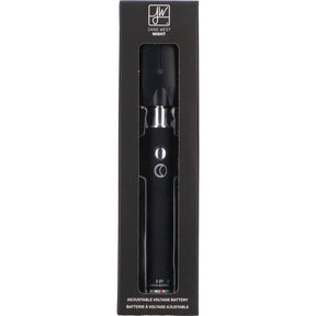Jane West Night Black 510 Thread Battery, compact 650mAh, front view on white