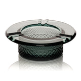 Jane West Twenties Collection Smoke glass ashtray with crystal cut base and three pre-roll notches