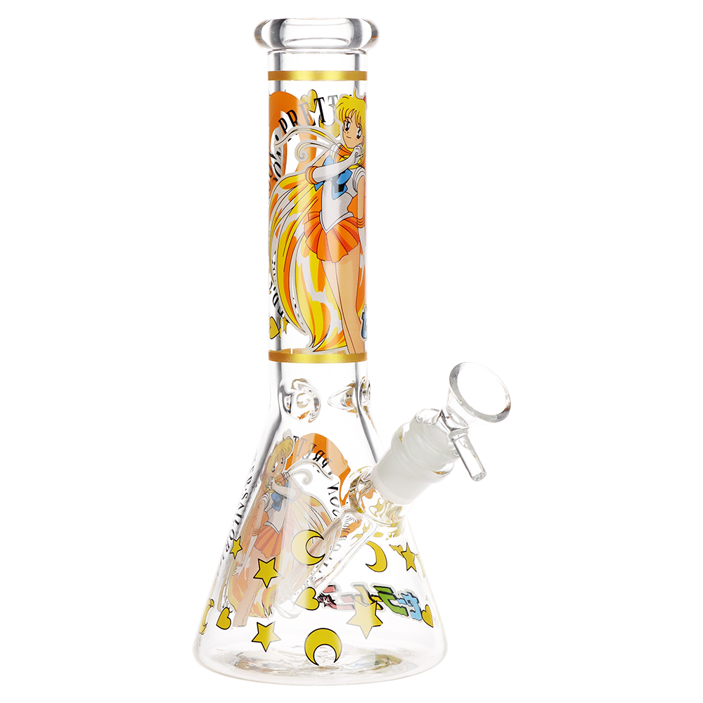 Japanese Animation Girl Blue Beaker Glass Water Pipe | 10" | 14mm F