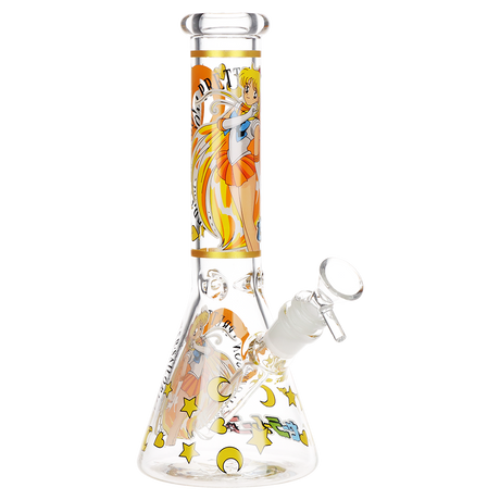 Japanese Animation Girl Blue Beaker Glass Water Pipe | 10" | 14mm F