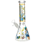 Japanese Animation Girl Orange Beaker Glass Water Pipe | 10" | 14mm F