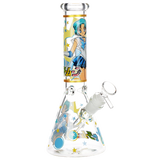 Japanese Animation Girl Orange Beaker Glass Water Pipe | 10" | 14mm F