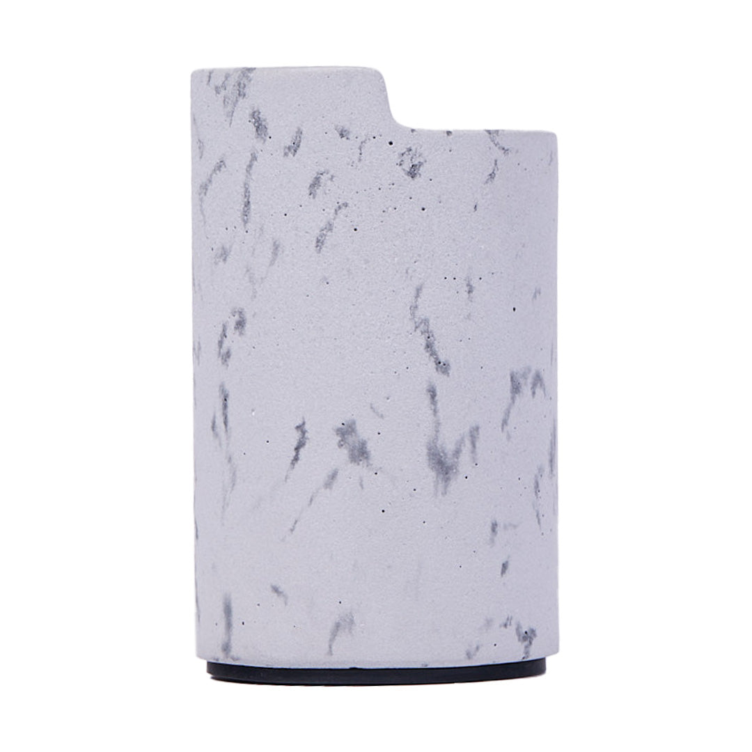 NWTN Home Old Pal Ceramic Lighter Holder in Marbled Gray - Front View