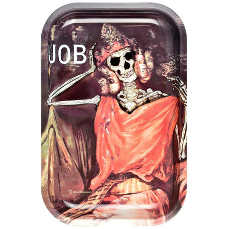 JOB X-Ray Series Metal Rolling Tray with Skeleton Artwork - Compact and Durable