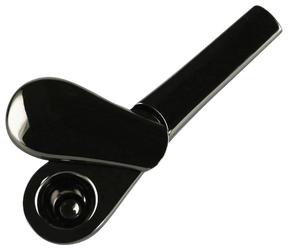 Journey Pipe J2 in Black, Zinc Alloy Hand Pipe for Dry Herbs, Closable Spoon Design, 4" Side View