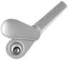 Journey Pipe J2 in silver, zinc alloy hand pipe with closable design for dry herbs, top view