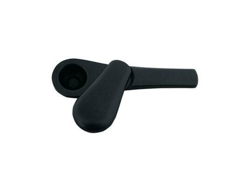 Journey Pipe J3 in matte black, sleek hand pipe with magnetic lid, easy to clean, top view