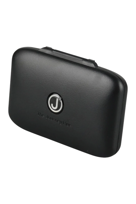 Journey Pipe J3 in black zinc alloy, portable 3.8" hand pipe for dry herbs, front view