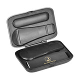 Journey Pipe J4 in black, 4" zinc alloy hand pipe with silicone case, easy for travel