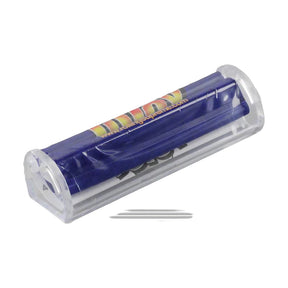 Juicy Jays 125mm Cigar Hand Roller, 6 Pack, angled side view on a striped background